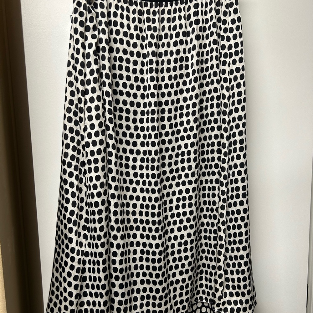 DR2 Black and White Polka Dot A-Line Skirt